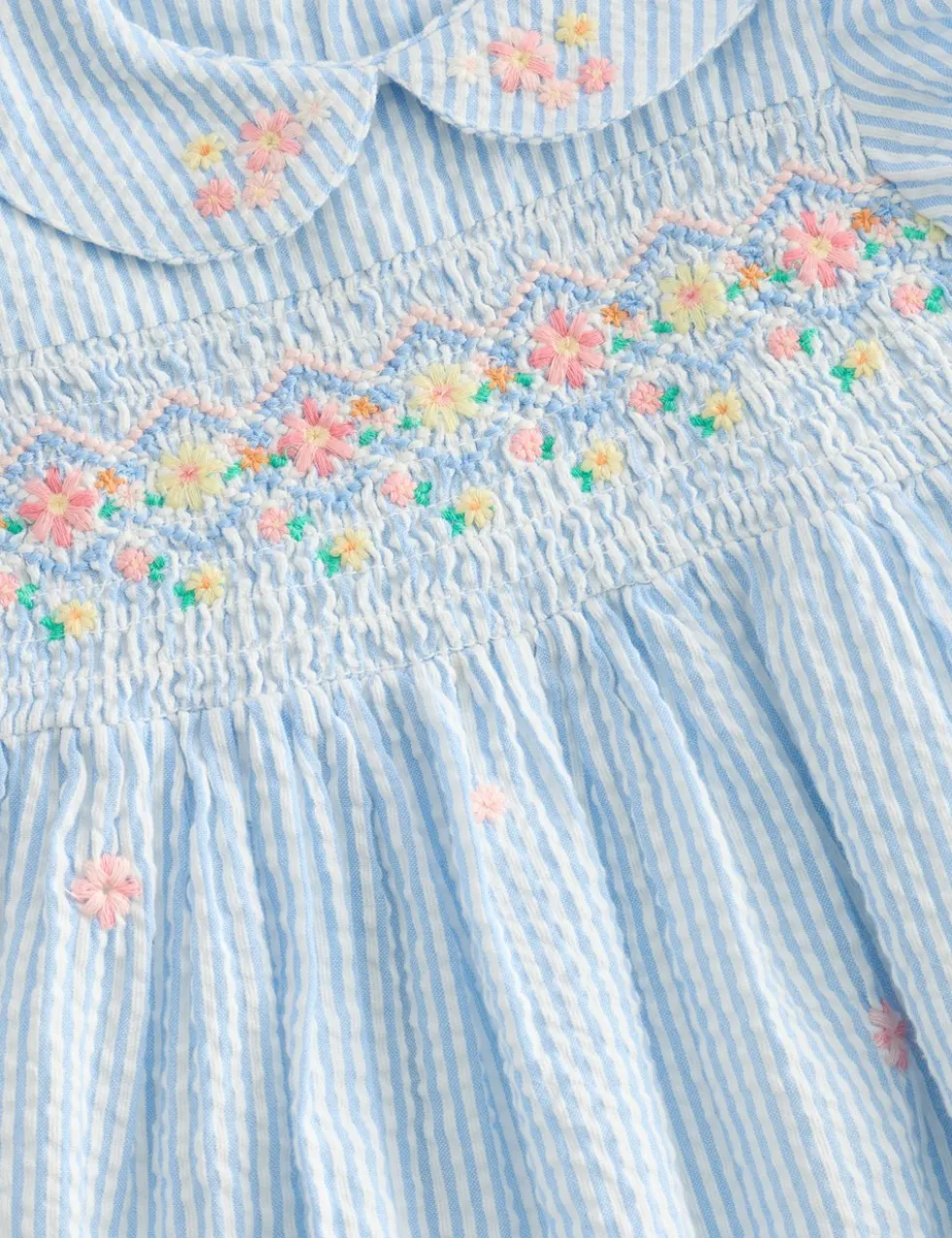 Pure Cotton Smock Dress with Knickers (0-3 Yrs)