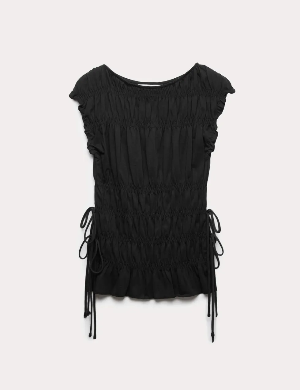 Pure Cotton Smocked Detail Top