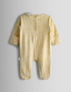 Pure Cotton Smocked Sleepsuit (0-12 Mths)