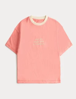 Pure Cotton Snacks Scooters Slogan T-Shirt (2-8 Yrs)