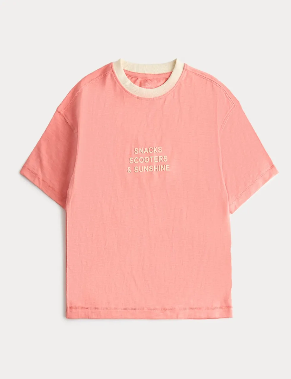 Pure Cotton Snacks Scooters Slogan T-Shirt (2-8 Yrs)