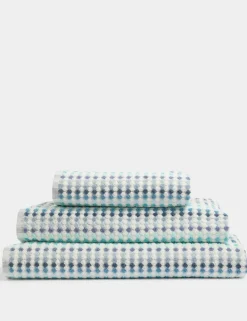 Pure Cotton Spotty Striped Towel