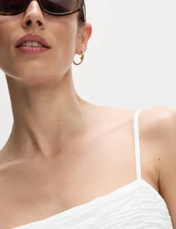 Pure Cotton Square Neck Maxi Beach Dress