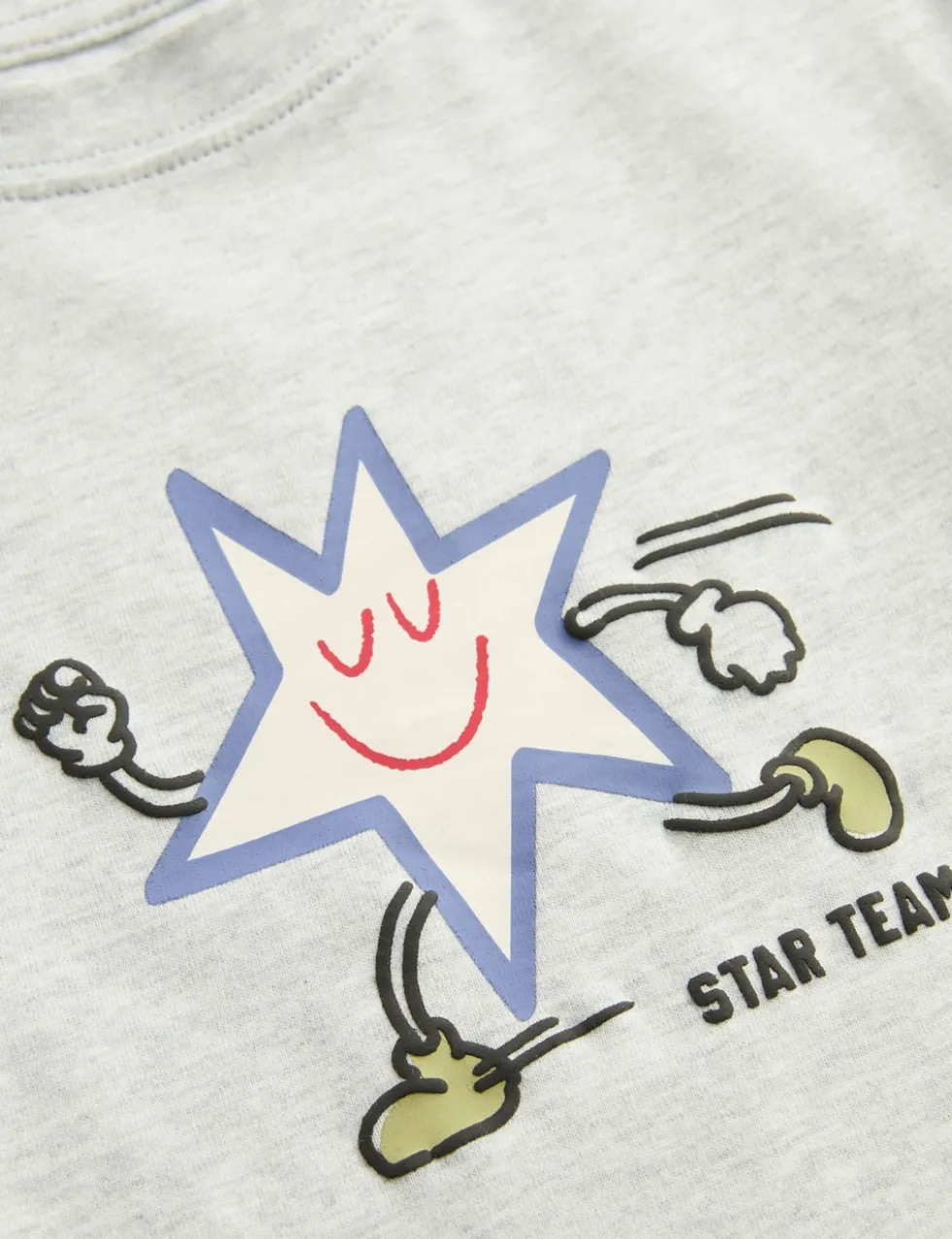 Pure Cotton Star Graphic Long Sleeve Top (2-8 Yrs)