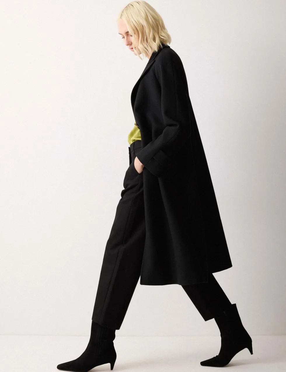 Pure Cotton Straight Leg Cropped Trousers