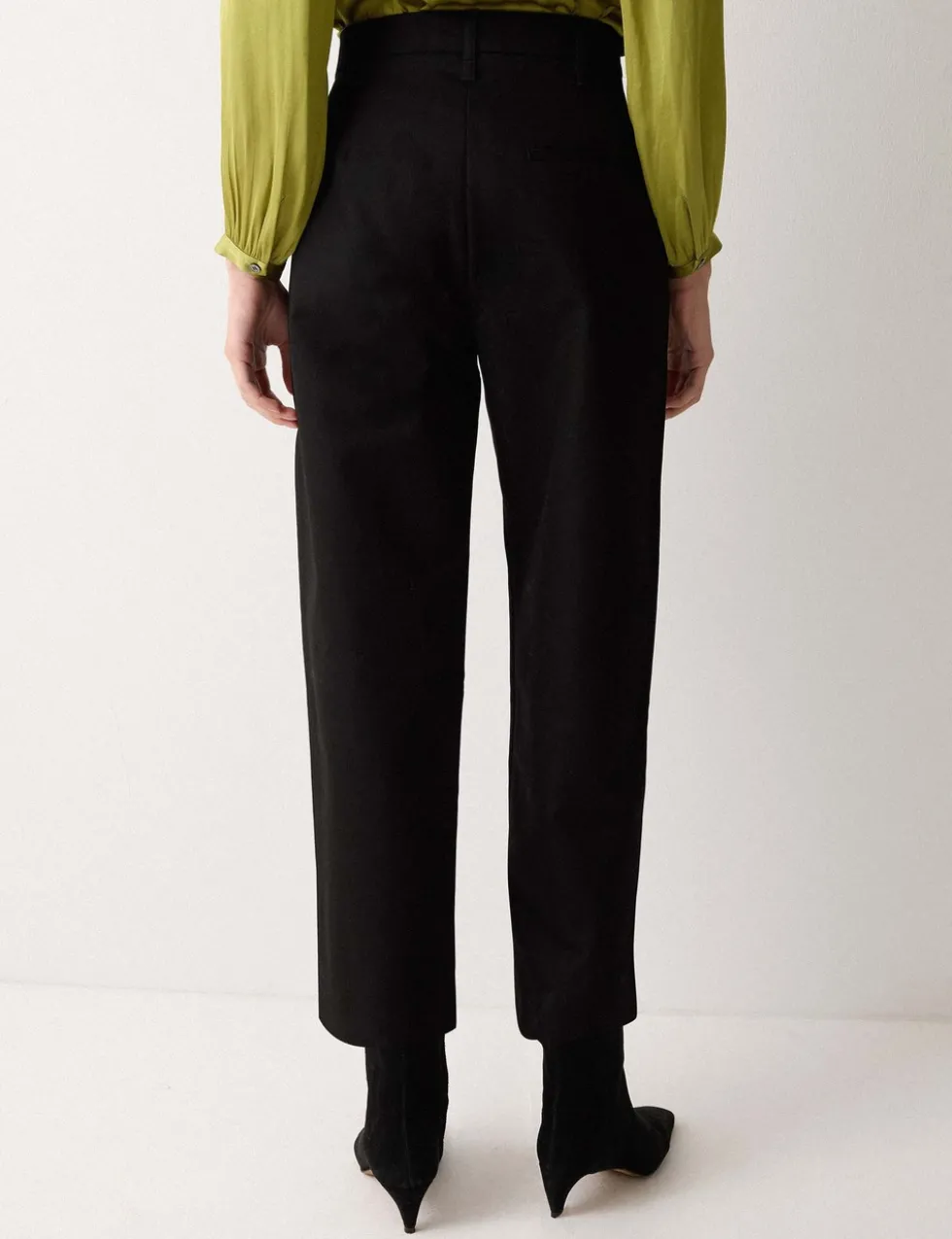 Pure Cotton Straight Leg Cropped Trousers