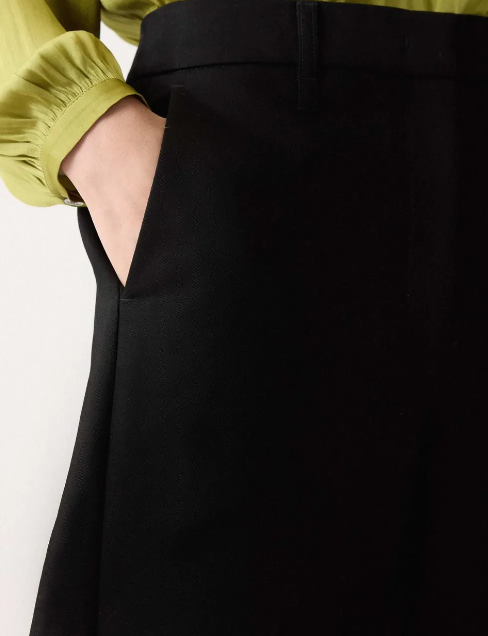 Pure Cotton Straight Leg Cropped Trousers
