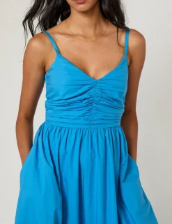 Pure Cotton Strappy Midi Skater Dress