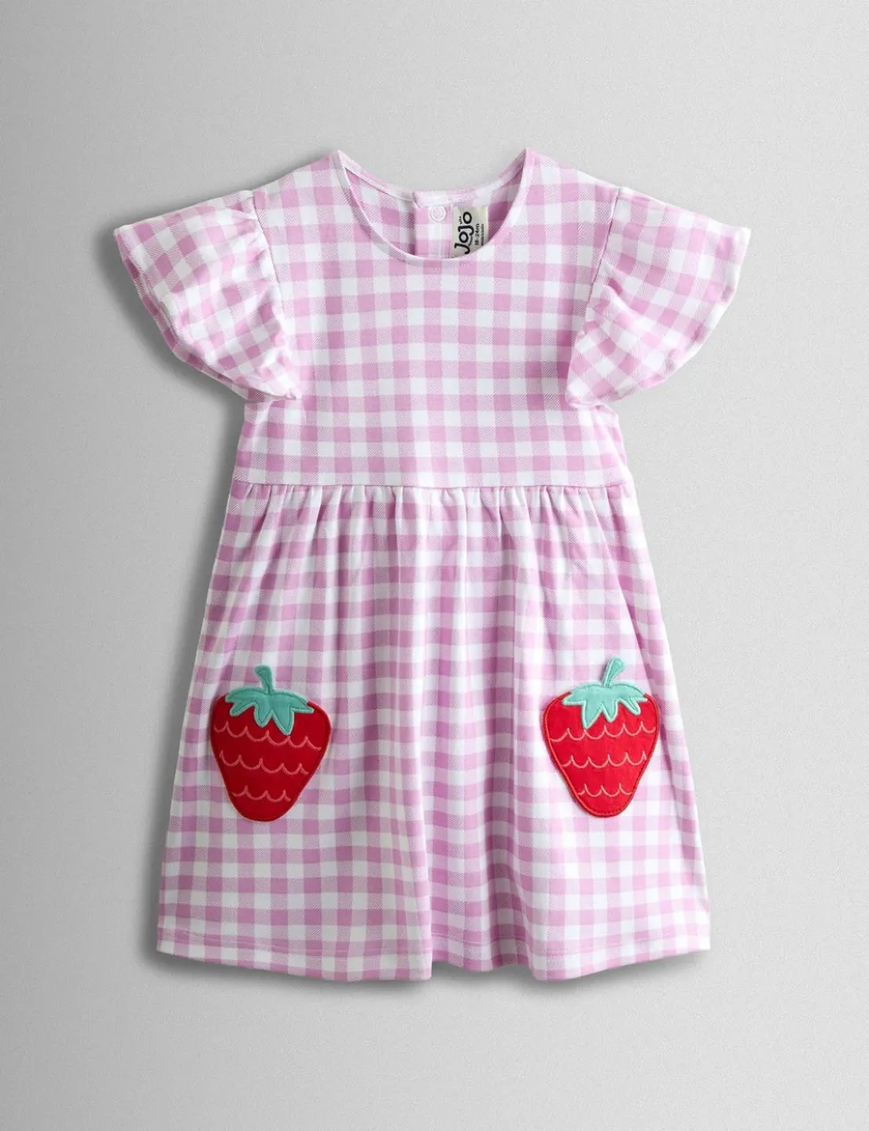 Pure Cotton Strawberry Applique Dress (6 Mths-7 Yrs)