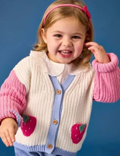 Pure Cotton Strawberry Cardigan (6 Mths-7 Yrs)