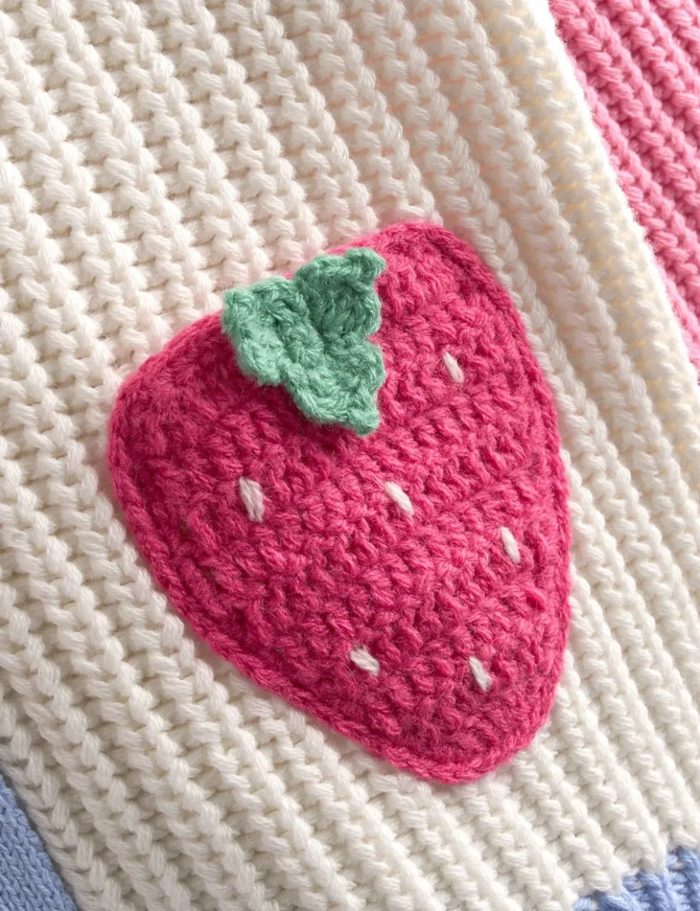 Pure Cotton Strawberry Cardigan (6 Mths-7 Yrs)
