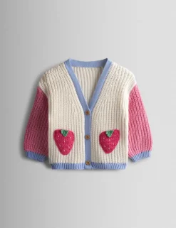 Pure Cotton Strawberry Cardigan (6 Mths-7 Yrs)