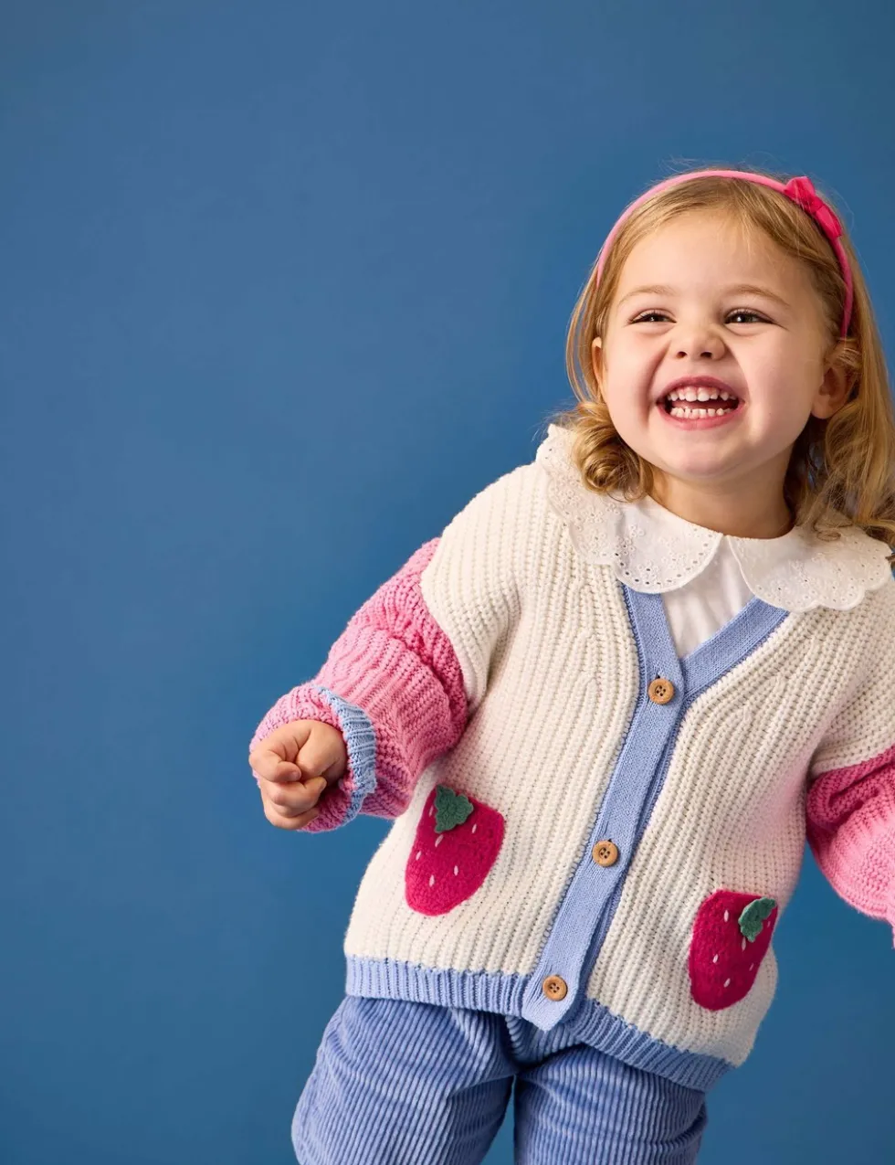 Pure Cotton Strawberry Cardigan (6 Mths-7 Yrs)
