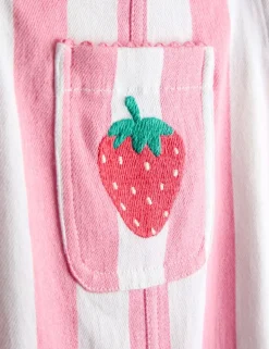 Pure Cotton Strawberry Dungaree Outfit (6 Mths - 9 Yrs)