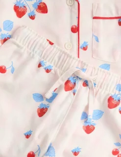 Pure Cotton Strawberry Print Pyjamas (0-16 Yrs)
