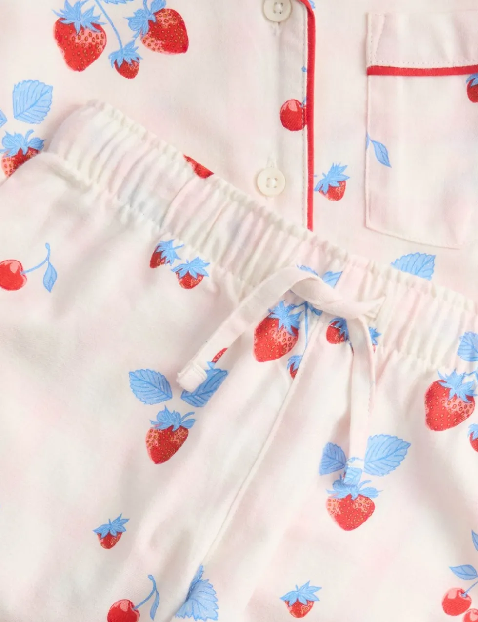 Pure Cotton Strawberry Print Pyjamas (0-16 Yrs)