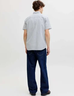 Pure Cotton Stripe Short Sleeve Shirt