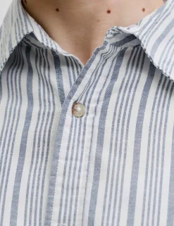 Pure Cotton Stripe Short Sleeve Shirt