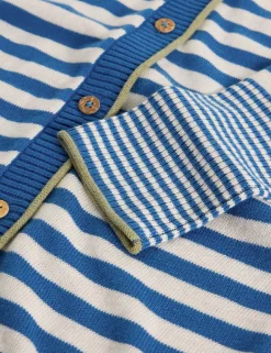 Pure Cotton Striped Button Through Cardigan