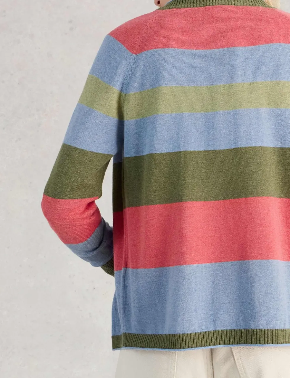 Pure Cotton Striped Button Through Cardigan
