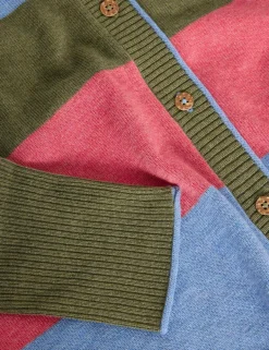 Pure Cotton Striped Button Through Cardigan