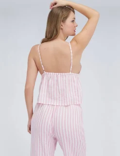 Pure Cotton Striped Cami Pyjama Set