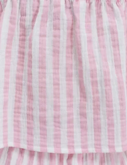 Pure Cotton Striped Cami Pyjama Set