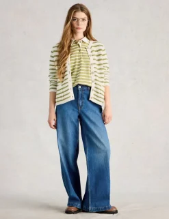 Pure Cotton Striped Cardigan