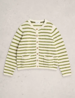 Pure Cotton Striped Cardigan