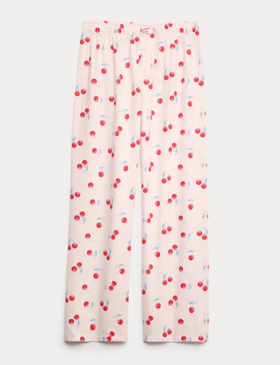 Pure Cotton Striped Cherry Pyjama Bottoms (6-16 Yrs)