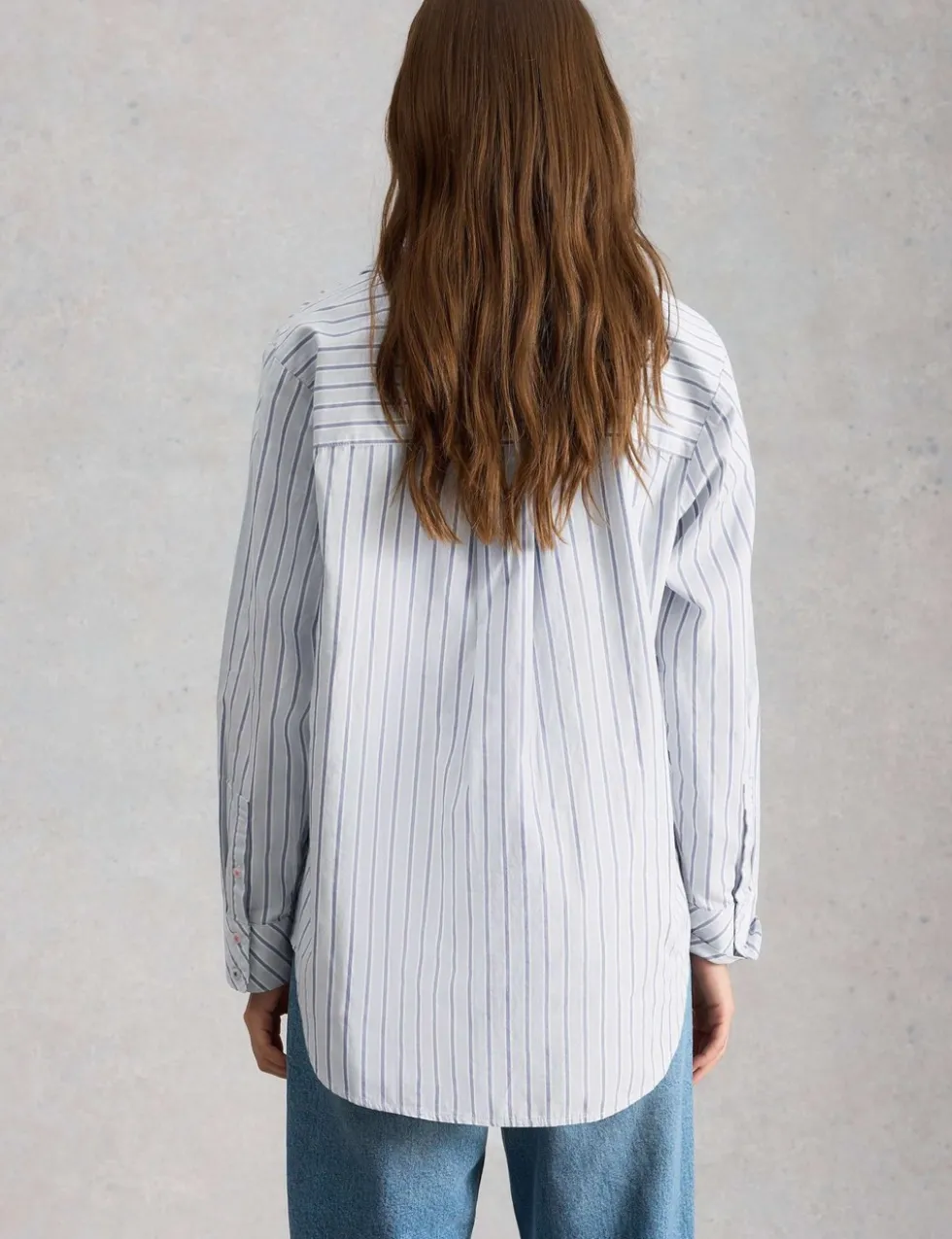 Pure Cotton Striped Collared Shirt