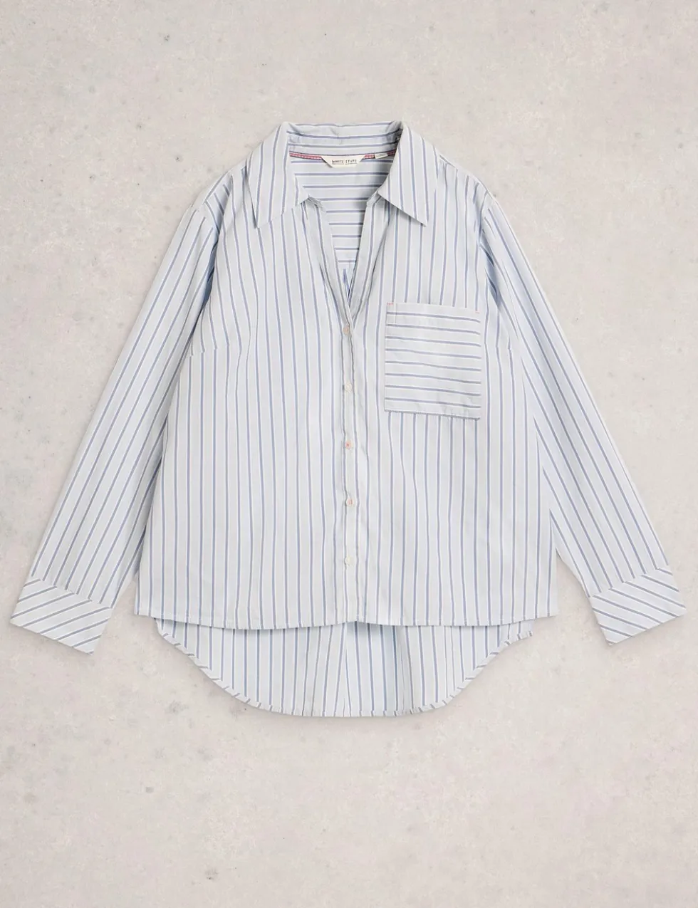 Pure Cotton Striped Collared Shirt