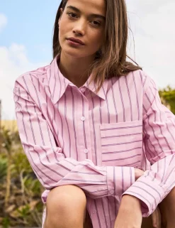 Pure Cotton Striped Collared Shirt
