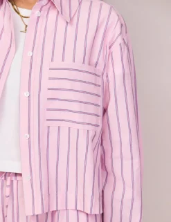 Pure Cotton Striped Collared Shirt