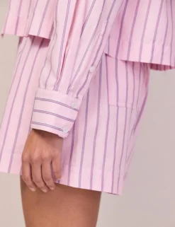Pure Cotton Striped Collared Shirt
