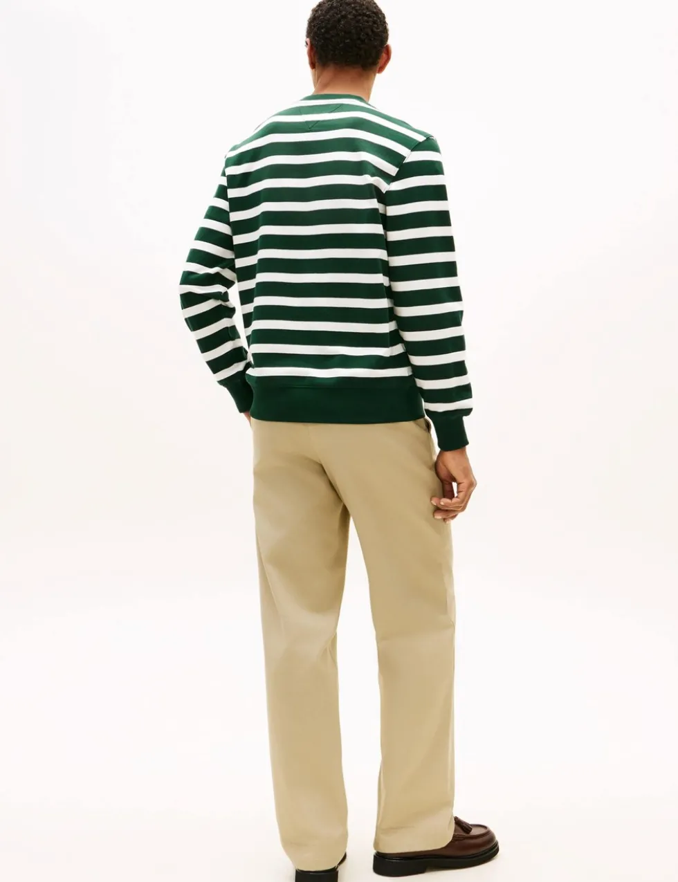 Pure Cotton Striped Crew Neck Sweatshirt