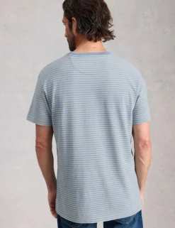Pure Cotton Striped Crew Neck T-Shirt
