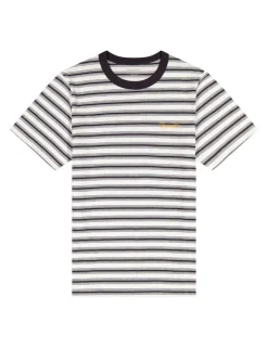 Pure Cotton Striped Crew Neck T-Shirt