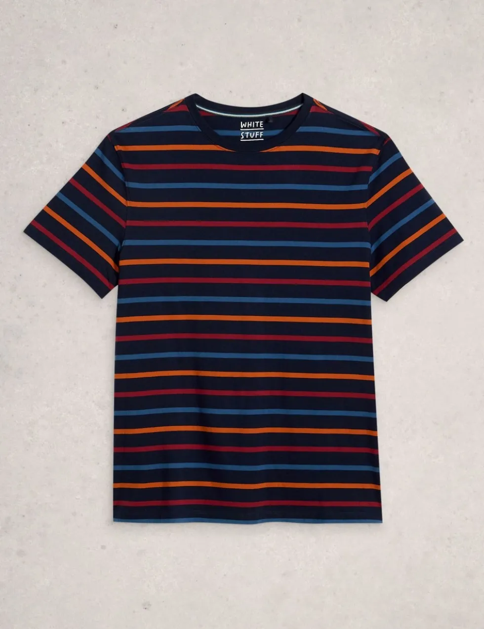 Pure Cotton Striped Crew Neck T-Shirt