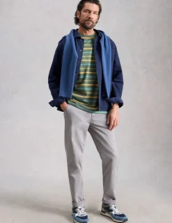 Pure Cotton Striped Crew Neck T-Shirt