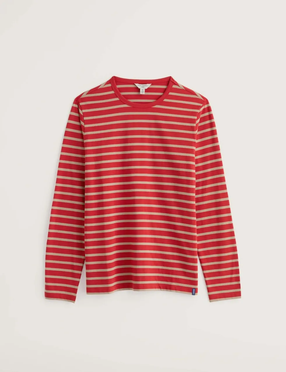 Pure Cotton Striped Crew Neck Top