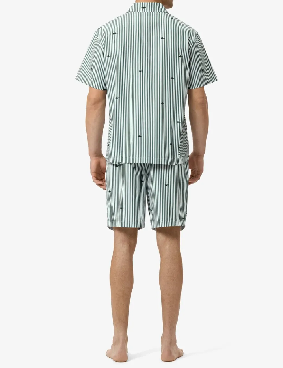 Pure Cotton Striped Crocodile Pyjama Set