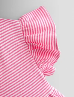 Pure Cotton Striped Daisy Appliqué Dress (1-7 Yrs)