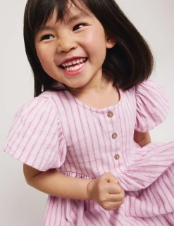 Pure Cotton Striped Dress (2-10 Yrs)