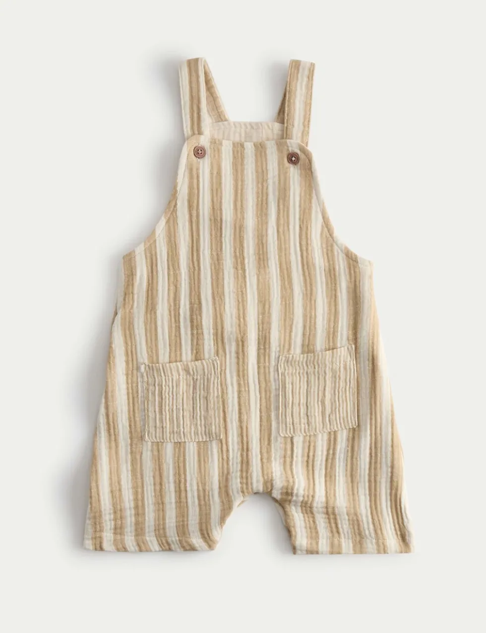 Pure Cotton Striped Dungarees (0-3 Yrs)