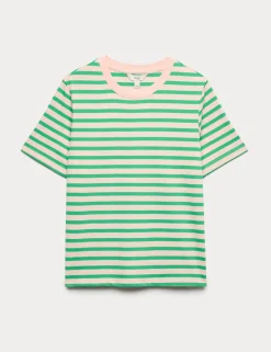 Pure Cotton Striped Everyday Fit T-Shirt