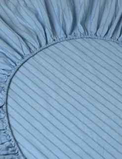 Pure Cotton Striped Fitted Sheet