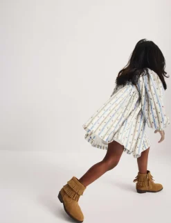 Pure Cotton Striped Floral Dress (1-8 Yrs)