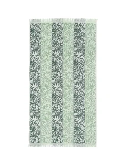 Pure Cotton Striped Floral Towel