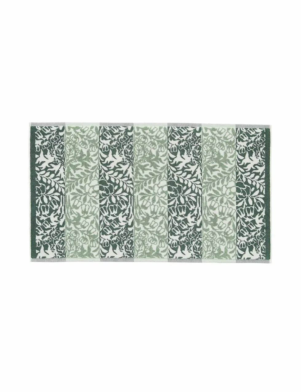 Pure Cotton Striped Floral Bath Mat